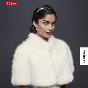 Faux Fur Mock Neck Capelet